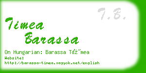 timea barassa business card